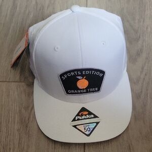 NWT Mens White Pukka Orange Tree Golf Club Cap